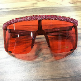 Moda okulary przeciwsłoneczne damskie 2019 luksusowa marka Vintage ponadgabarytowych okulary mężczyźni gothic czerwony punk fest