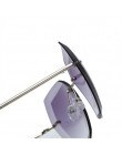 Okulary przeciwsłoneczne damskie oversize modne oryginalne duże geometryczne kocie owalne bezramkowe