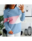ISHOWTIENDA kobiety bluzy z kapturem zimowe ubrania na co dzień kolor bloku z długim rękawem swetry bluza bluzka bluzki sudadera