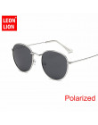 LeonLion 2019 100% Polarizd okulary kobiety/mężczyźni marka projektant okrągłe okulary pani lustrzane okulary przeciwłoneczne ja