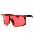 Oversize okulary przeciwsłoneczne damskie Steampunk lustro różowe okulary przeciwsłoneczne mężczyźni czerwony żółty Clear lens o