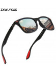 ZXWLYXGX klasyczne spolaryzowane marka projekt okulary mężczyźni kobiety jazdy kwadratowe ramki okulary męskie gogle UV400 Gafas