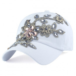 [YARBUU] marka czapka z daszkiem z kwiat na płótnie Snapback czapki dla kobiet kobieta cap kapelusz wysokiej jakości Rhinestone 