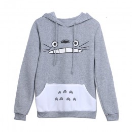 Gorąca sprzedaż jesień moda mężczyźni kobiety Cartoon Totoro bluza z kapturem bluza z kapturem Unisex bluza z kapturem wiosna Ca