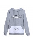 Gorąca sprzedaż jesień moda mężczyźni kobiety Cartoon Totoro bluza z kapturem bluza z kapturem Unisex bluza z kapturem wiosna Ca