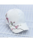 Seioum kobiety kapelusze letnie symetryczne kwiatowe hafty wbudowana izolacja czapki z dzianiny Femme czapka z daszkiem regulowa