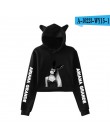 W Ariana Grande niebezpieczna kobieta Crop Tops dziewczyna Kawaii z kapturem kobiet 2018 Harajuku Hip Hop bluzy z kapturem bluzy
