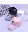 2018 lato wysokiej jakości kobiety Rhinestone czapki z daszkiem dla dziewczyny kobiet regulowany Hip Hop moda cekiny czapki Snap
