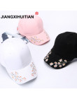 Czapki kobiety haft bawełniana czapka baseballowa Snapback czapki Hip Hop czapki Casquette dziewczyny kwiaty czapka z daszkiem c