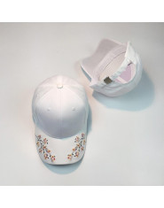 Czapki kobiety haft bawełniana czapka baseballowa Snapback czapki Hip Hop czapki Casquette dziewczyny kwiaty czapka z daszkiem c