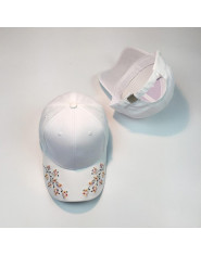 Czapki kobiety haft bawełniana czapka baseballowa Snapback czapki Hip Hop czapki Casquette dziewczyny kwiaty czapka z daszkiem c