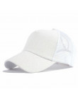 2019 kucyk czapka z daszkiem Messy Bun kapelusze dla kobiet myte bawełna Snapback czapki dorywczo letnie słońce daszek kobiet na