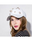 GZHILOVINGL moda dziewczyna perła bawełniana czapka baseballowa regulowany wiosna Sprots Snapback czapki Hip-Hop czapka kobiety 
