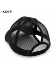 KOEP 2019 moda kucyk czapka z daszkiem Snapback Messy Bun czapki dla kobiet kobiece lato Mesh Trucker kapelusz dziewczyna Hip Ho