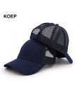 KOEP 2019 moda kucyk czapka z daszkiem Snapback Messy Bun czapki dla kobiet kobiece lato Mesh Trucker kapelusz dziewczyna Hip Ho