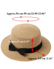 2019 kobiet kapelusz na lato plażowy kapelusz słomkowy Panama panie czapka modne ręcznie na co dzień płaskie rondo Bowknot kapel