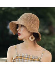 Słomkowy kapelusz damski młodzieżowy dziewczęcy letni z kokardą przeciwsłoneczny okrągły czarny beżowy