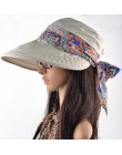 Kapelusze letnie dla kobiet chapeu feminino nowy mody daszki czapka czapka przeciwsłoneczna składany anty-uv kapelusz 6 kolorów