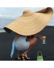 Kobieta moda duży kapelusz słońce na plaży anty-uv ochrona przed słońcem składany słomiany kapelusz pokrywa ponadgabarytowych sk
