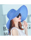 Elegancki styl lato duże rondo słomkowy kapelusz dla dorosłych kobiet dziewczyny moda słońce kapelusz uv chronić duży łuk lato p