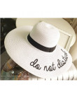 Lato kobiet szerokim rondem nie diaturb słońce kapelusz haft słomiany kapelusz dyskietek składany Roll up czapka plaży słońce ka