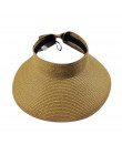 Kapelusze przeciwsłoneczne dla kobiet lato składany szerokie duże rondo słońce kapelusz słomkowy gorąca sprzedaż okrągłe Top osł