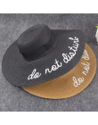 2018 list wyszywana czapka duże rondo panie kapelusz słomkowy na lato młodzieży kapelusze dla kobiet odcień kapelusze przeciwsło