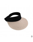Nowy prosty lato słomy kapelusz słońce kobiet perła Backable czapka z daszkiem z dużymi głowami szeroki rondo ochrona UV czapka 