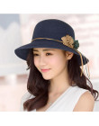 Słomkowy kapelusz damski młodzieżowy dziewczęcy letni przeciwsłoneczny okrągły granatowy beżowy różowy