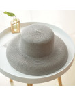 Modny letni słomkowy kapelusz plażowy damski przeciwsłoneczny klasyczny kształt z szerokim rondem w stylu boho