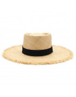 Hurtownie nowy pas rafia słomy lato słońce czapki z daszkiem dla kobiet Lady składany moda Handmade czapka z szerokim rondem pla