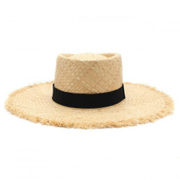 Hurtownie nowy pas rafia słomy lato słońce czapki z daszkiem dla kobiet Lady składany moda Handmade czapka z szerokim rondem pla