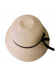 Sleeper 501 2019 nowa moda Floppy składane panie kobiet słomy plaży słońce kapelusz na lato beżowy szerokie rondo stałe hot dar