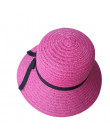 Sleeper 501 2019 nowa moda Floppy składane panie kobiet słomy plaży słońce kapelusz na lato beżowy szerokie rondo stałe hot dar