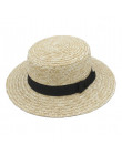 Moda kobiety lato Boater Toquilla słomy kapelusz słońce dla elegancka dama szerokie rondo płaskie Fedora Panama Top Sunbonnet ka