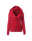 Moda bluzy z kapturem bluzy kobiety z długim rękawem bluzy z kapturem kurtki na zamek błyskawiczny z kapturem Jumper płaszcz zno