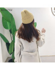 Czapki kobiety 2019 nowy solidna dzianiny ciepłe miękkie modne czapki proste koreański styl kobiet wełny dorywczo czapki eleganc