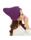 Kapelusz kobiet Unisex bawełna mieszanki stałe ciepłe miękkie HIP HOP czapki z dzianiny męskie czapki zimowe damskie Skullies cz