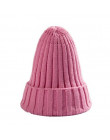 Kapelusz kobiet Unisex bawełna mieszanki stałe ciepłe miękkie HIP HOP czapki z dzianiny męskie czapki zimowe damskie Skullies cz