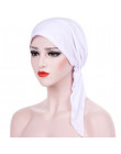 Sleeper 502 2018 kobiety indie kapelusz muzułmaninem wzburzyć chemioterapii raka piersi czapka szalik Turban dwa ogon opaska na
