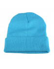 19 kolorów wysokiej jakości czapki zimowe damskie czapki jednolity cukierki kolor mężczyźni kobiety ciepły mankiet zwykły drutac