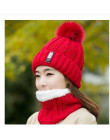 Szyi ciepłe czapka zimowa z dzianiny dla kobiet dziewczyna wełna czapki Skullies litera B aksamitna maska na twarz Bonnet Femme 