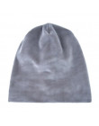 Jednokolorowa czapka zimowa ciepła aksamitna