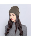 Damskie czapki beanie z wełny kobiet na co dzień jesień zima Brand New podwójna warstwa gruby 2019 dziewczyny z dzianiny Skullie