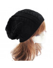 2019 ciepłe czapki zimowe z dzianiny wełnianej dla pań Twist Skullies Beanie kapelusz na zimę ciepła czapeczka kapelusze kobiet 
