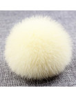 8 cm charakter prawdziwe futro królika reks piłkę Pom Pom puszyste zimowe czapki zimowe Skullies czapki czapka z dzianiny pompon