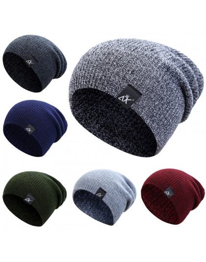 Hip-hop włókna akrylowe dziania kapelusz utrzymać ciepłe zimowe futerko kapelusz balowy czapka z wełny Ski czapka czaszki czapki