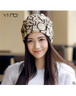 YIFEI wiosna list Hip Hop czapki Touc damskie czapki regulowany rozmiar Beanie dziewczyny Skullies czapki zimowe dla kobiet jesi