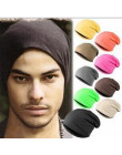 Hot moda męska dzianiny czapka zimowa czapki dla kobiet mężczyzn stałe cukierki kolor hip-hop Slouchy Skullies Bonnet kobieta mę