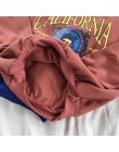 Mooirue kobiet luźna bluza przywrócić szkoły pogrubienie ciepłe drukowanie wokół szyi solidna bluza z kapturem bluza kobiece blu